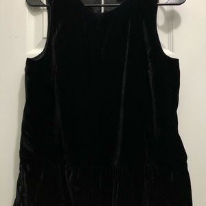 J. Crew Tops - Jcrew Black peplum velvet sleeveless top size 2 J. Crew Tops - Jcrew Black peplum velvet sleeveless top size 2